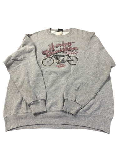 Harley davidson gray crewneck - harley-davidson,